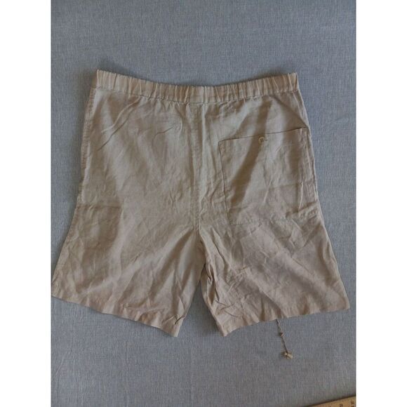 Elements By‎ Arnold Zimberg Men Small Pure Linen Drawstrings Stretch Waist Short - Picture 8 of 10
